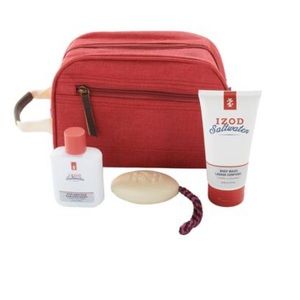 NWT-IZOD® Saltwater 4pc. Travel Set for Men - Red